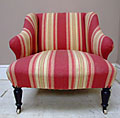 Upholstered Striped chair